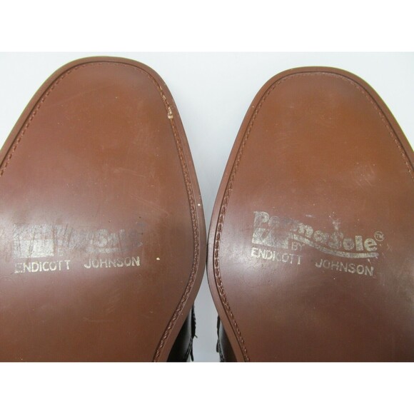 Endicott Johnson Permasole Leather Bit Loafers Mens Size US 8.5 D Made USA - Picture 12 of 12